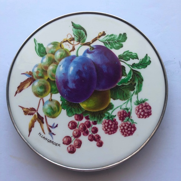 Sterling Bound Wheeling Ceramic Trivet from Germany M. Langbroek, artist - Picture 1 of 3